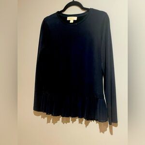 Elegant Black Long Sleeve Women's Top